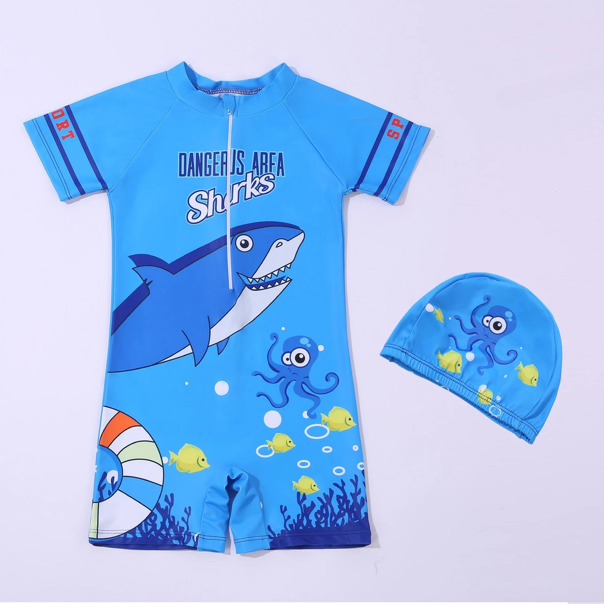 Children's swimsuits boys and girls' one-piece quick drying swimsuits small medium and large children's new girls' swimsuits