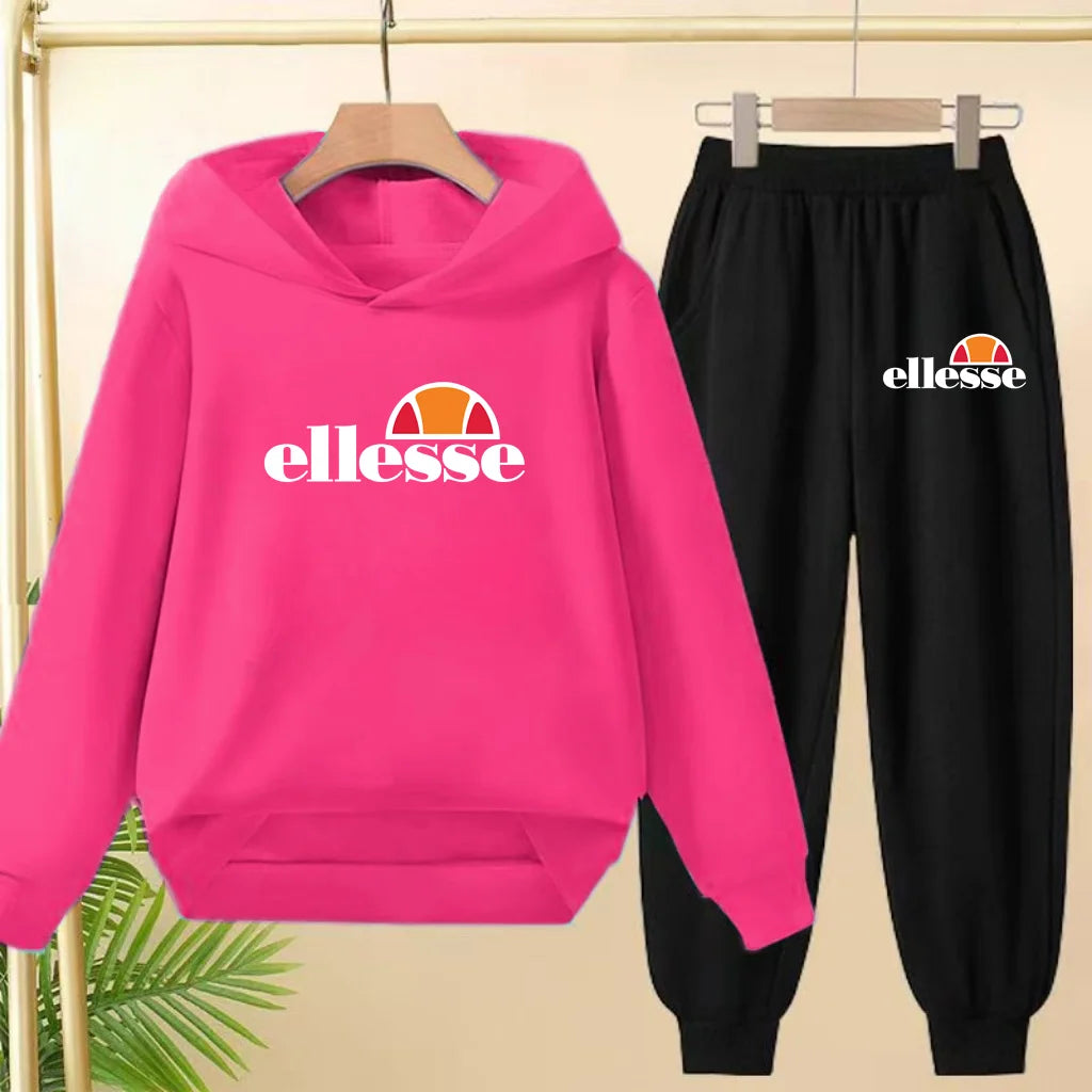 Kids Classic Fashion Top Letters Clothes Hoodie Girls Boy3-12Yrs Casual Sweatshirts+Pants Two-Piece Set Charming Coat Sports Set