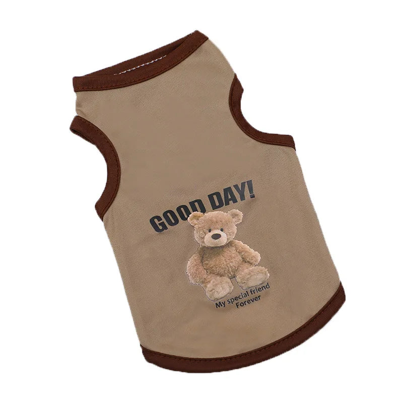 Pet Clothes Summer Breathable Puppy Clothes Cat Clothes Summer Dog Vest Breathable Thin Corgi Clothes Dog Costume