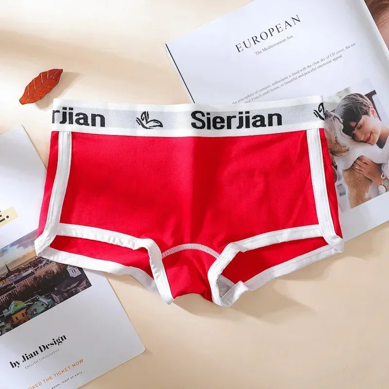 Sports Fitness Panties for Women Cotton Female Underwear Mid-waist Underpants Cozy Underwear Women Safety Pants Womens Shorts
