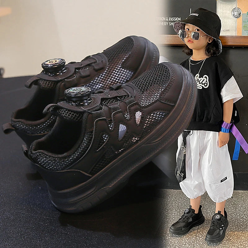 Kids Sports Sandals Soild Color Versatile Children Tennis Shoes Soft Bottom Non-slip 2026 Summer New Boys Girls Casual Shoes