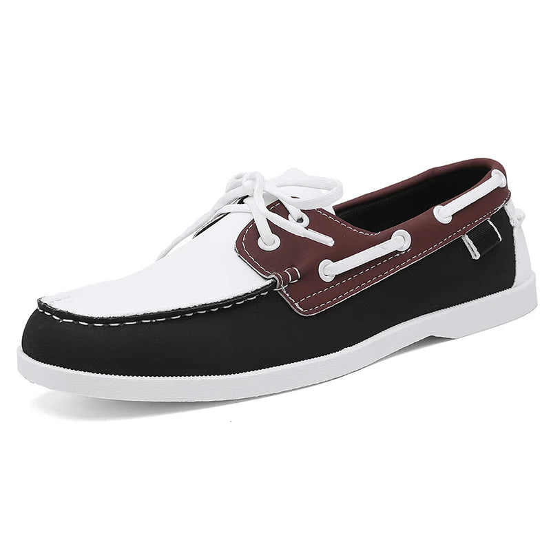 Men Loafers Design Boat Shoes PU Leather High Quality Comfortable Slip-On Soft Flat Versatile Trendy Driving Shoes Moccasins