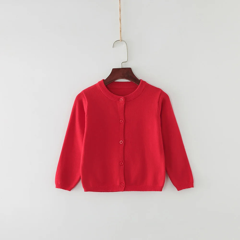 Boys Girls Knitting Sweaters Kids Cardigans Solid O-Neck Spring Autumn Sweater Baby Kids Cardigans Coat Childrens Clothing 1-9Y