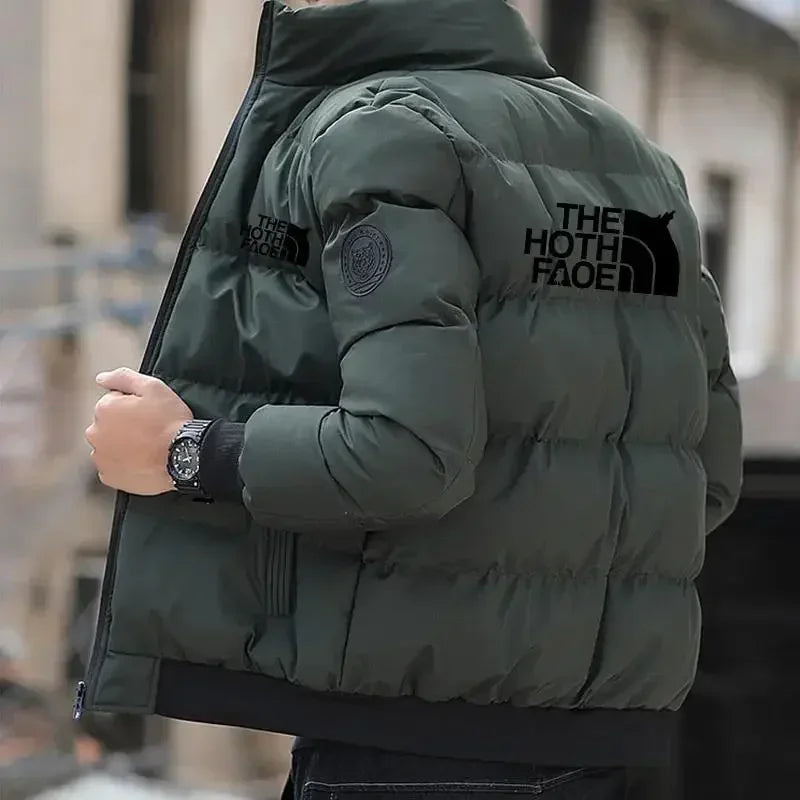 Men's fashion thickened jacket, new autumn and winter warm and waterproof parka coat, men's casual and fashionable jacket, outer
