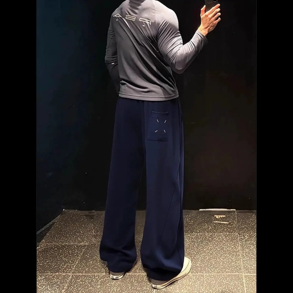 Color Block Men's Sweatpants Spring Autumn Jogging Trousers Fitness Loose Fit Gym Bottoms Solid Color Outfit Streetwear Pants