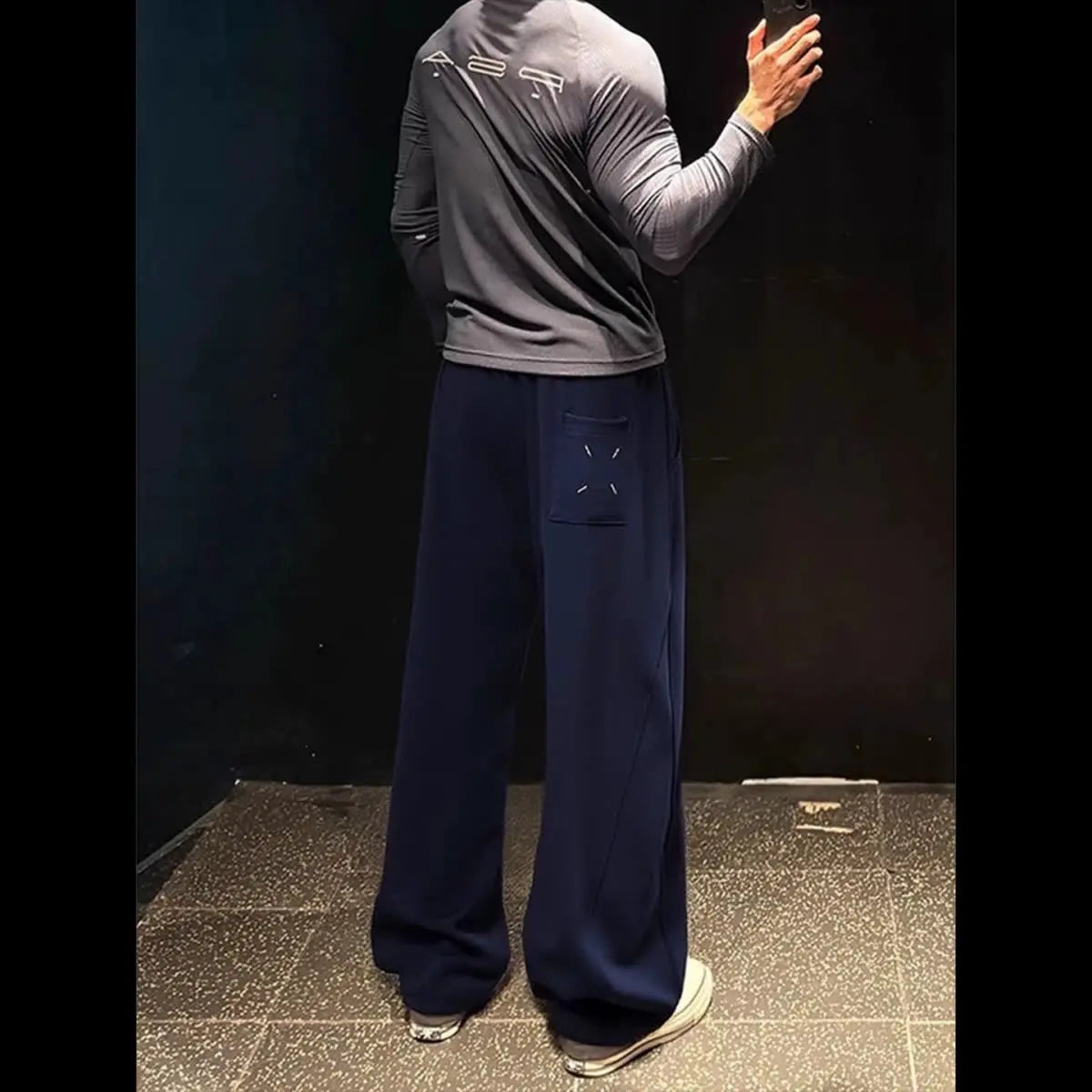Color Block Men's Sweatpants Spring Autumn Jogging Trousers Fitness Loose Fit Gym Bottoms Solid Color Outfit Streetwear Pants