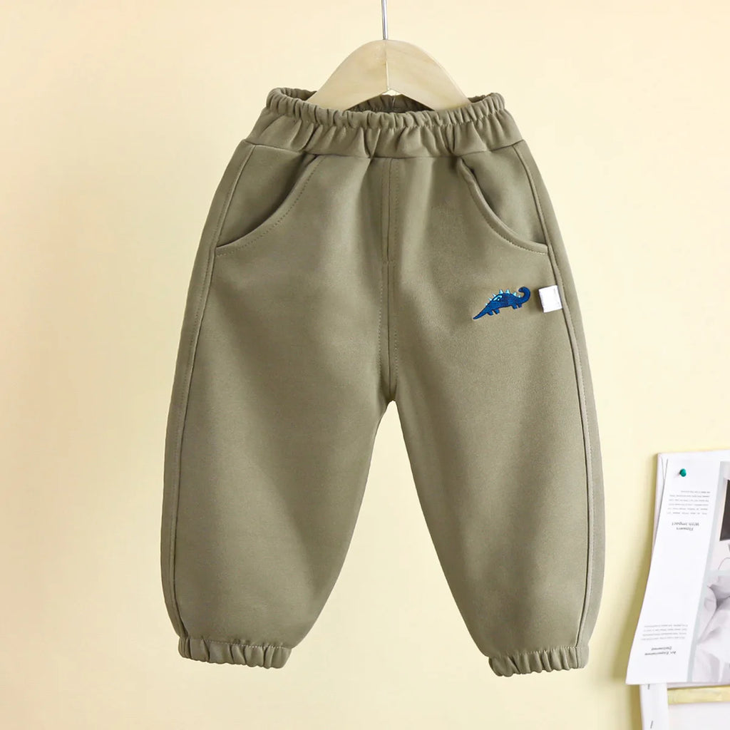 Children's Pants Boys' New Korean Version Spring and Autumn Cartoon Embroidered Casual Sports Pants for 1-7 Years Old