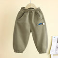 Children's Pants Boys' New Korean Version Spring and Autumn Cartoon Embroidered Casual Sports Pants for 1-7 Years Old