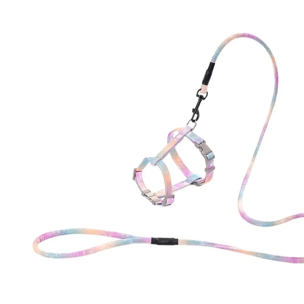 Pet Supplies Adjustable Cat Harness and Leash Set Gradient Escape Proof Pet Harness Lightweight Soft Kitten Strap Collar Puppy