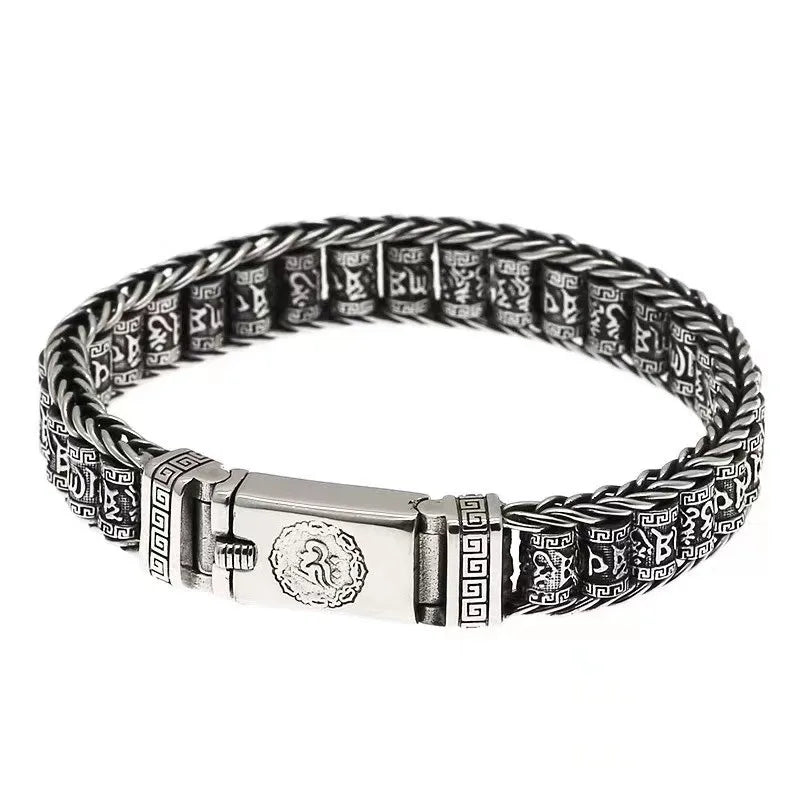 925 Sterling Silver Bracelet Vintage Men Bracelet for Man Women Fashion Simple Engagement Wedding Jewelry Gifts High Quality
