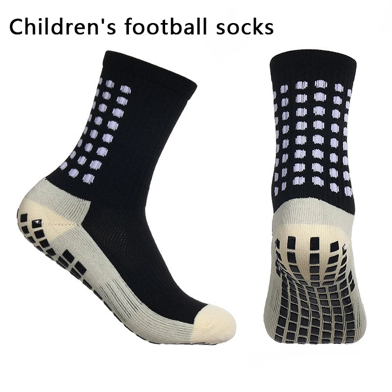 Kids Anti-Slip Football Socks (Size 34-39) - Breathable Grip Soccer Socks for Youth Athletic Training Calcetines Ciclismo