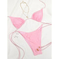 Bikinis Purple Swimwear Low Waist Bathing Suit Women's Swimming Suit 2024 Biquinis Two Pieces Suit Summer Beach Wear