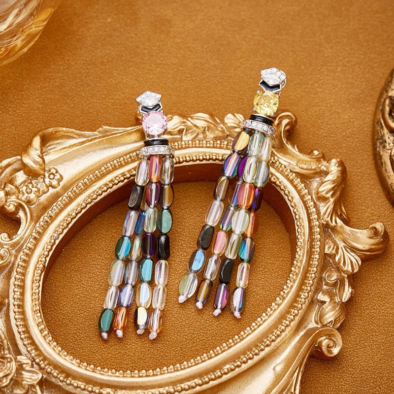 Pure 925 Sterling Silver Jewelry For Women Big Gemstone Wedding Jewelry Set High Quality Earrings Necklace Party Fine Jewelry