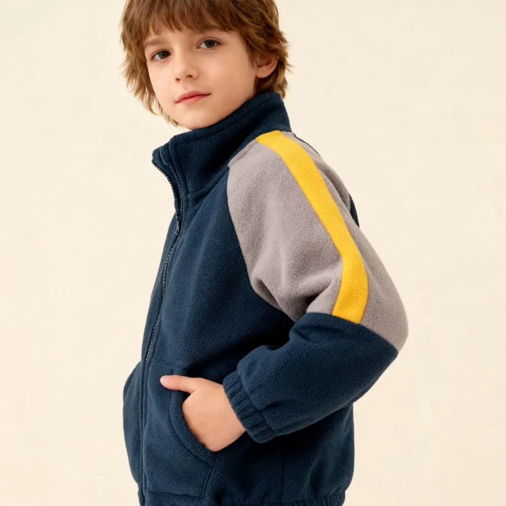 New Boys Jackets Autumn Fleece Coats Winter Thermal Fleece Jacket for Children 1 2 3 4 5 6 7Yrs Kids Coats Warm Korean Outerwear