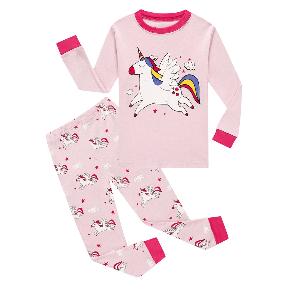 Boys Pajamas Sets 2 to 3 4 5 6 7 8 Years Cotton Long Sleeve Toddler Boy Pijama Autumn Winter Kids Sleepwear Set Children Clothes