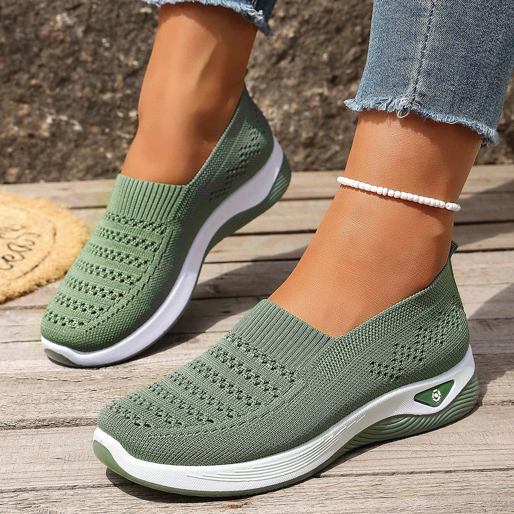 Women's Knit Sneakers Breathable Lightweight Spring Summer Casual Shoes Non-slip Outdoor Daily Commute Walking Sneakers