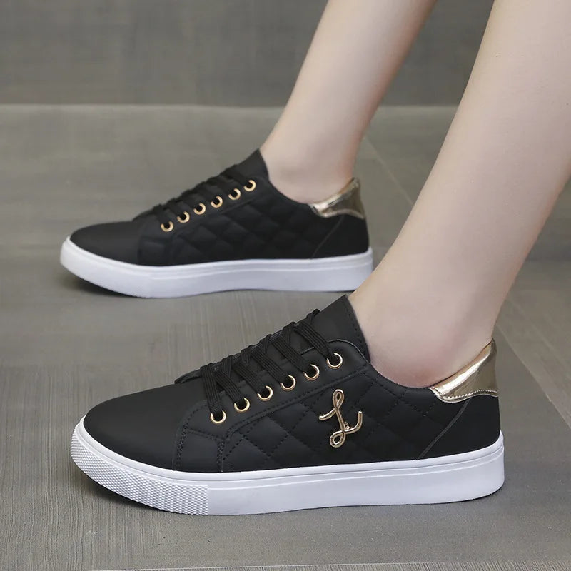 Women's casual sneakers Breathable sneakers Lightweight outdoor leather running shoes Sports jogging couples tennis walking shoe