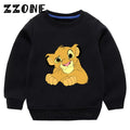 Kids Sweatshirts The Lion King Cute Simba Print Cartoon Children Hoodies Autumn Baby Pullover Outwear Tops Girls Boys Clothes