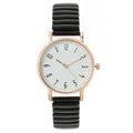 Women's Fashion Simple Digital Design Quartz Watch Casual Stainless Steel Stretch Buckleless Strap Ladies Clock Dress Watches