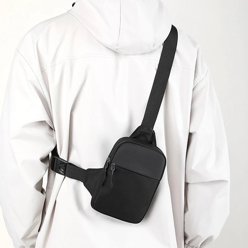 Men's Chest Bag Fashion Small Canvas Shoulder Crossbody Bags For Man Mini Cloth Sling Sport Cross Phone Male Handbag