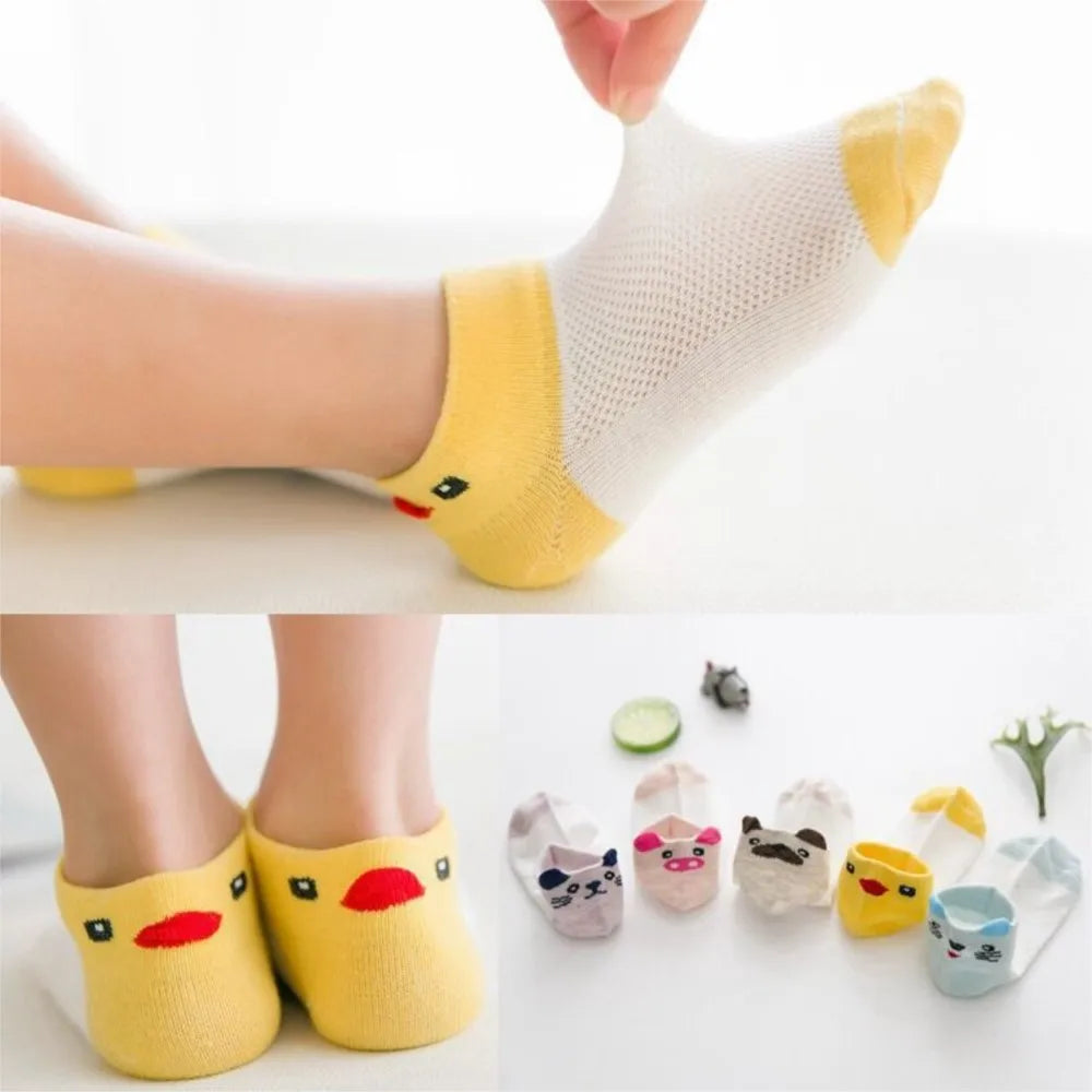 Kids Cotton No-Show Ankle Socks for Sneaker Wear Summer Cartoon Hidden Socks Boys Girls Infant Children's Footwear