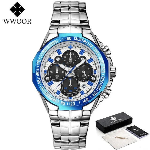 Relogio Masculino WWOOR Mens Watches 2026 Top Brand Luxury Wrist Watches For Men Gold Big Golden Male Chronograph Wristwatch Man