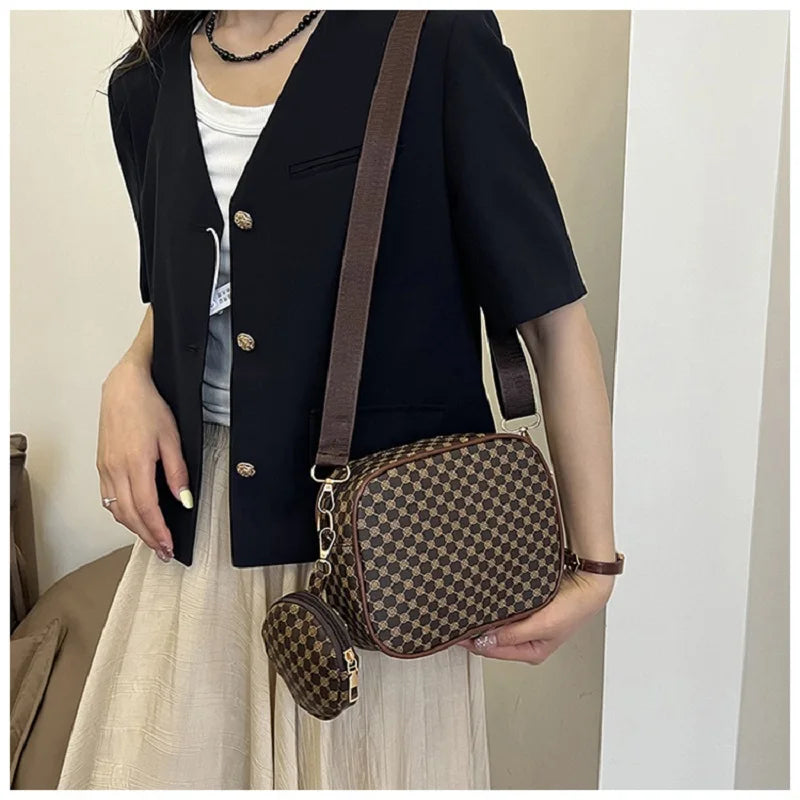 Vintage Fashion Handle Handbag Women Solid Soft PU Leather Women Shoulder Bag New Casual Designer Women Crossbody Tote Bag