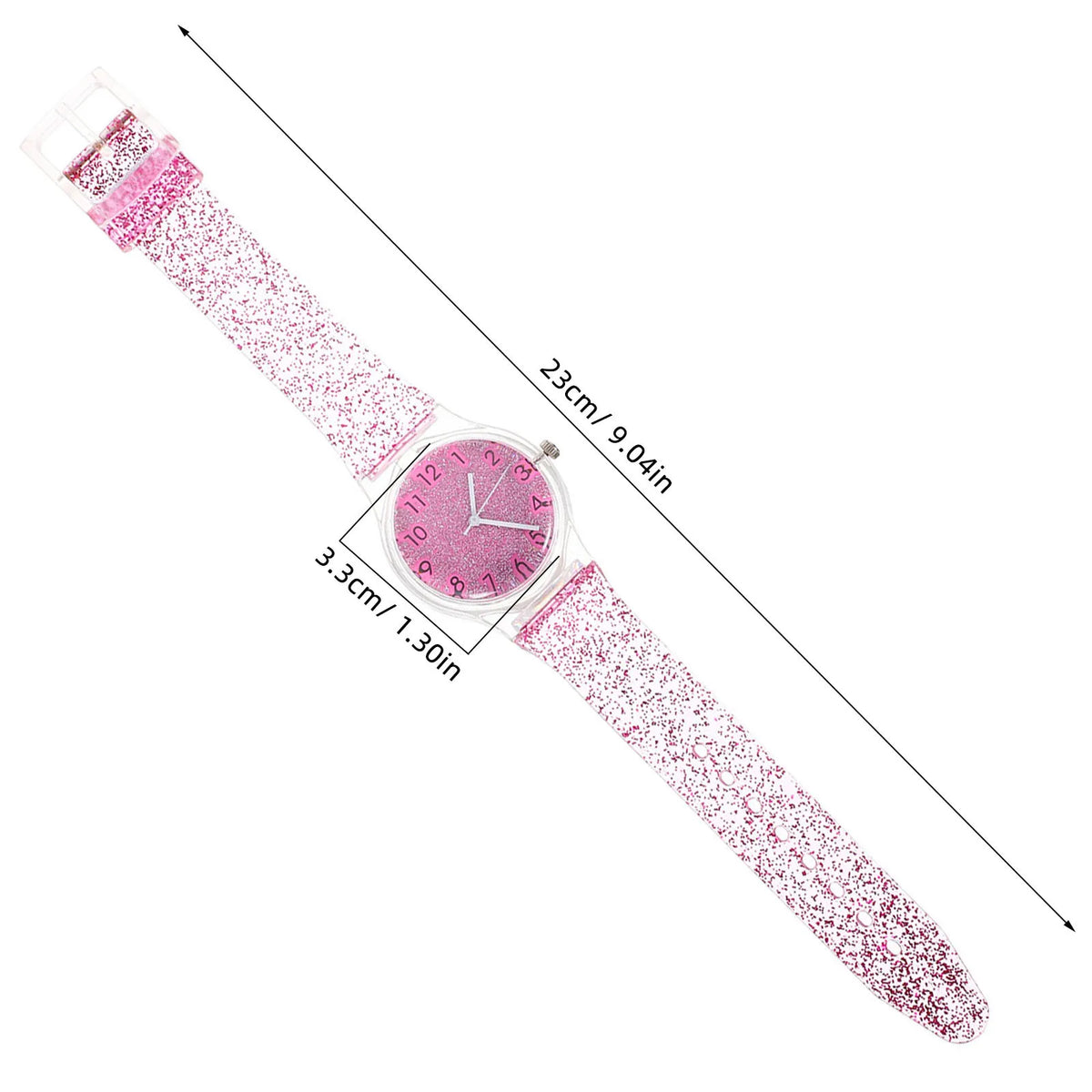 Kids Watch Colorful Shining Design Adjustable Strap Quartz Movement For Children Birthday Christmas Gift Wrist Decoration