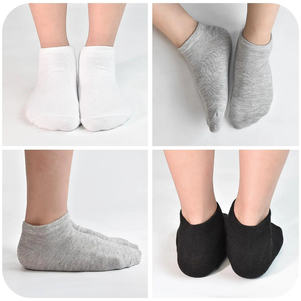 Toddler Socks 30 Pairs Kids Low Cut Socks for Boys Girls 1-14 Years Old Baby Children No Show Ankle Socks Set