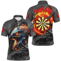 Mens Custom Name Darts Graphic Polo Shirts Fashion Trend 3D Printed Short Sleeve Polo Shirt Casual Oversized Breathable Tees