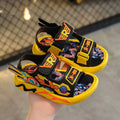 Kids Sandals for Boys 3-12 Year Old Soft Sole Anti Slip Cartoon Design Beach Outdoor Sandals