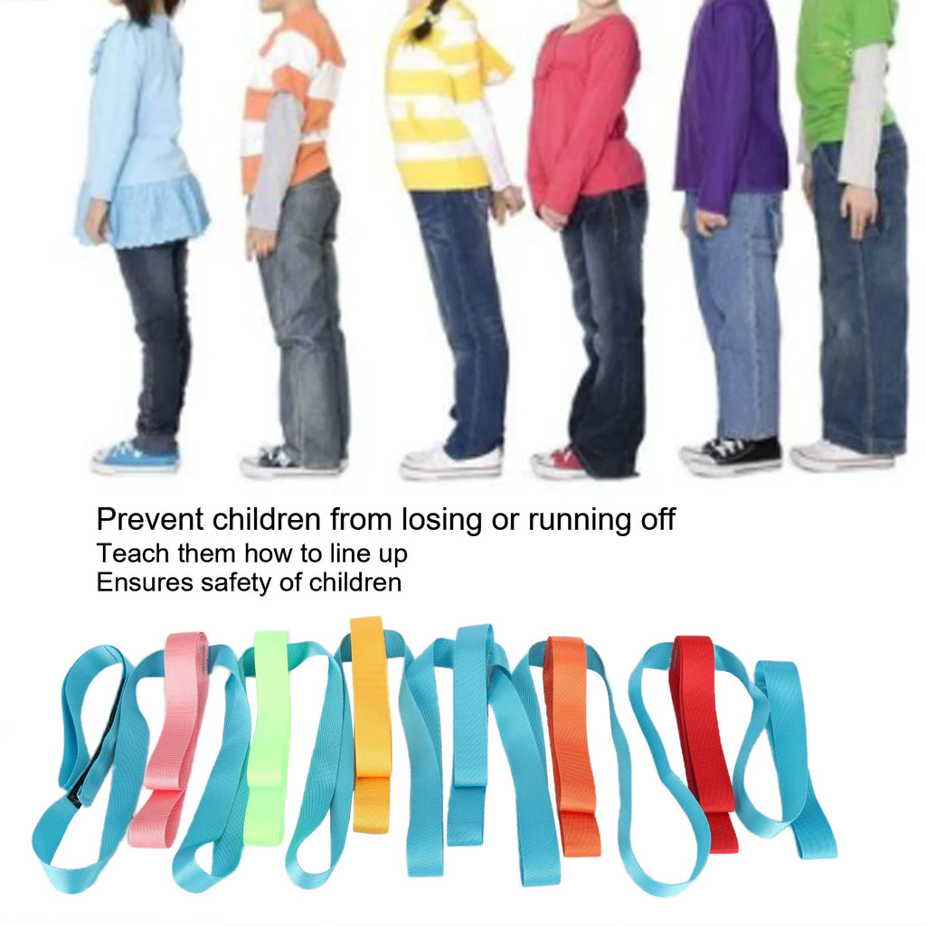 Kids Safety Line Rope Kids Walking Rope Anti‑Lost Colorful Handles Children Safety Line Rope for Preschool Daycare