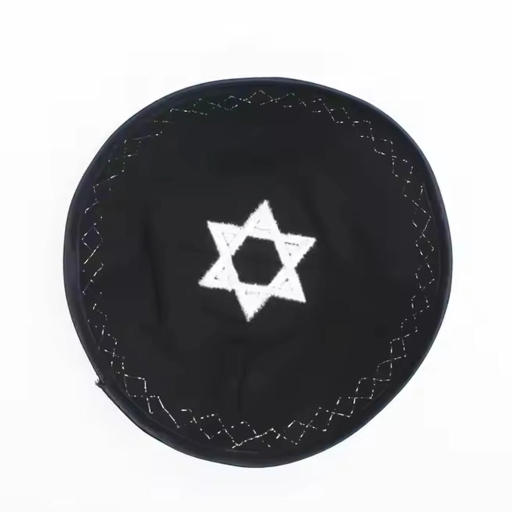 Men Yarmulke Hat Jewish Kippah Hat Hand Made Embroidered Knitted Judaica Yamaka Hats for Celebrations Bar Mitzvahs Wedding Caps