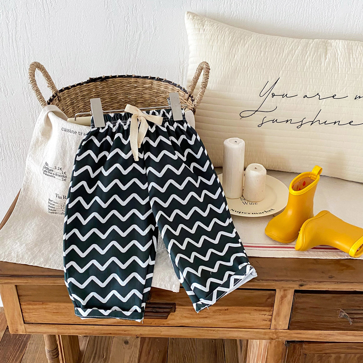 Striped Pants For Child New Style Summer Pants 1-6years Old Kids Simple Versatile Trousers Outer Wear Trendy Mosquito Pants