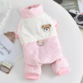 Windproof Pet Lover Boy Girl Clothing For Small Dog Pink Blue Puppy Overall 4 Leg Jumpsuit Female Chest Warm Clothes Cat Apparel