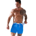 Sexy Men's Swimwear Shorts Summer Quick Dry Swimming Trunks Surf Board Shorts Boxer Briefs Tethered Swimsuit Beachwear  New