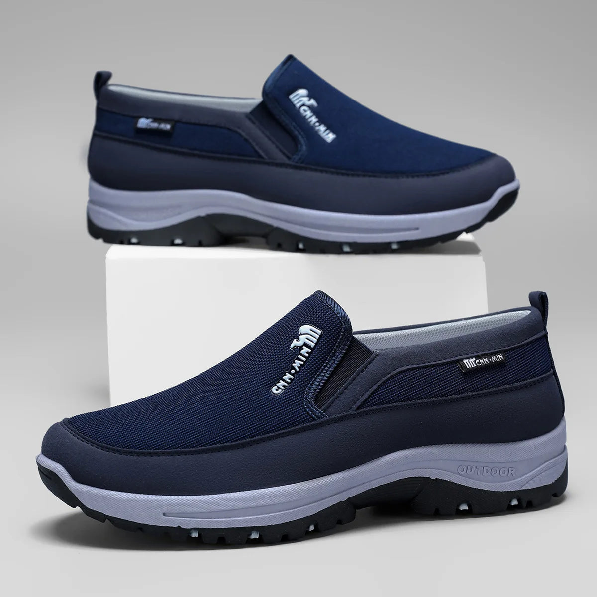 Men's Casual Retro Classic Loafers Outdoor Sports Lightweight Tennis Shoes Jogging Comfortable Wear-resistant Non-slip Slip-on