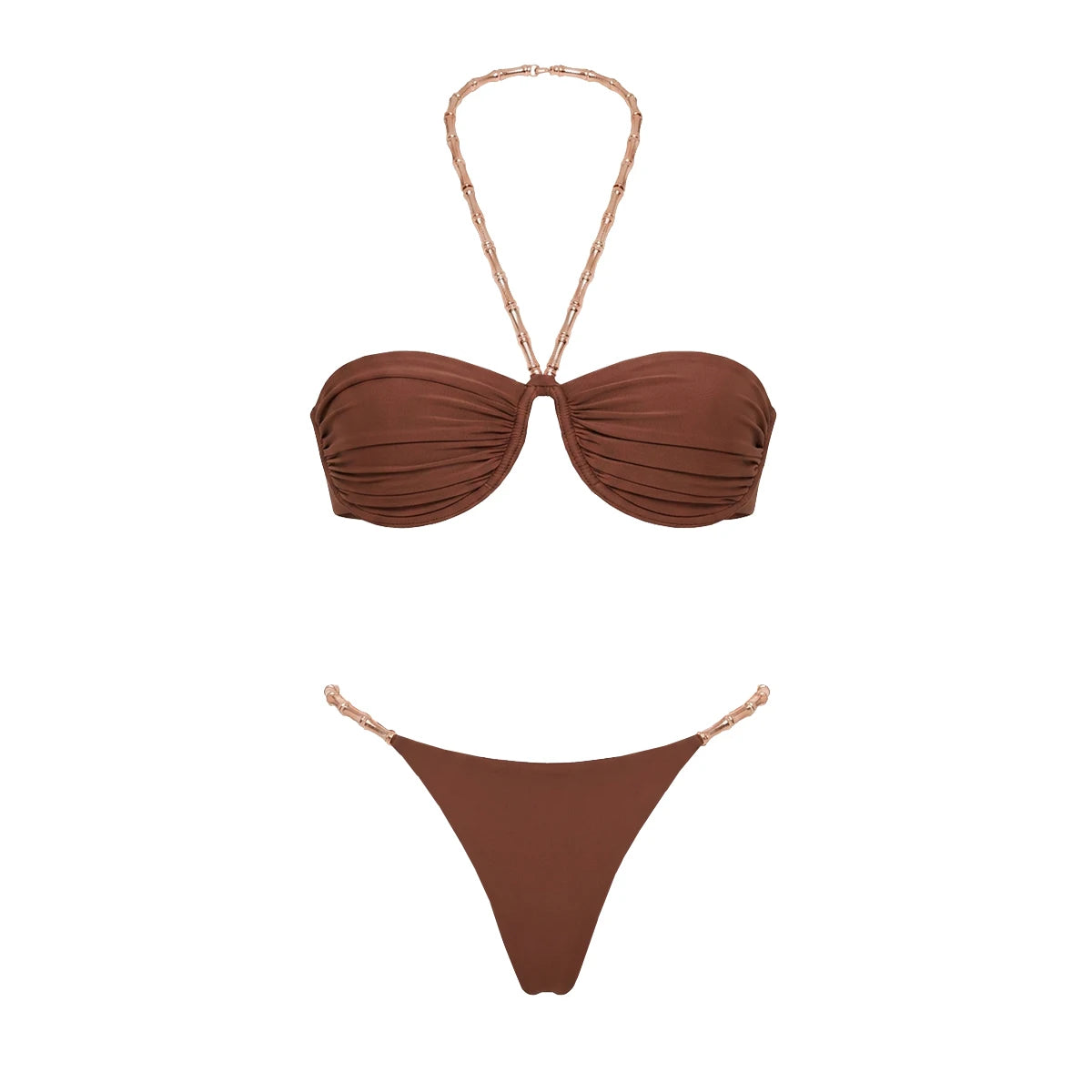 New Solid 3 Pieces Bikinis Sets With Mesh Pants Push Up Beachwear Sexy Women's Swimsuit Cover-ups Strappy Beach Wear