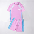 2025 Pool Sports Children Swimsuits Cartoon Short Sleeve Summer Beachwear Girls Swimsuit Kids Bikinis