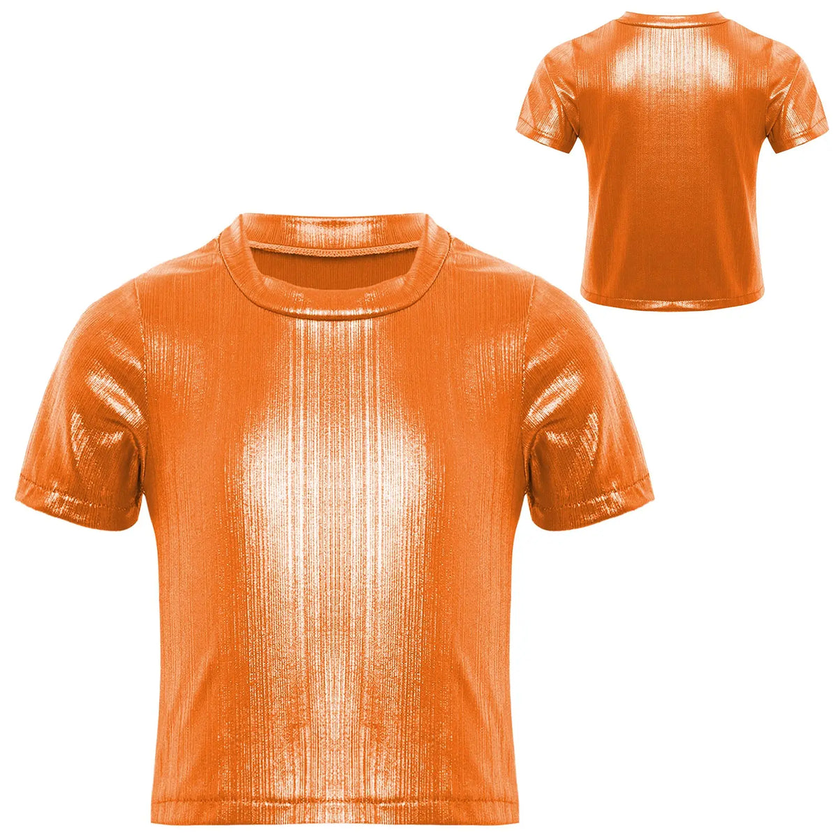 Children T-shirts Short Sleeve T-shirt Sparkling Sequins Tops Streetwear Girls Boy Jazz Dance Costume Kids Performance Clothes