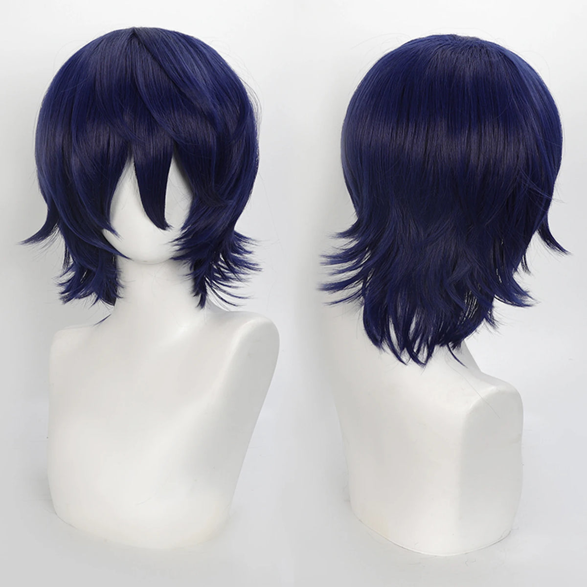 Short Wavy Bob Synthetic Wig with Air Bangs Heat Resistance Shoulder Length Curled 14inch Wigs for Daily Use Cosplay for Women