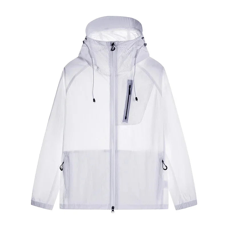 Original Yarn Sun Protection Clothing Ice Silk Outdoor Men's Anti-Uv Skin Shirt Summer Heatstroke Prevention Clothing