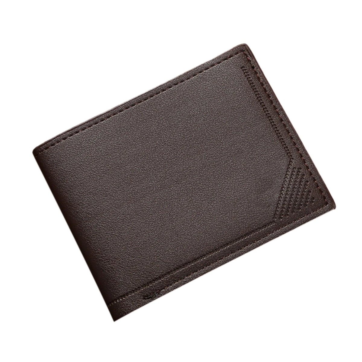 Men's Slim Wallet Short Horizontal Design Multiple Card Slots Large Capacity Soft Leather Business Money Clip