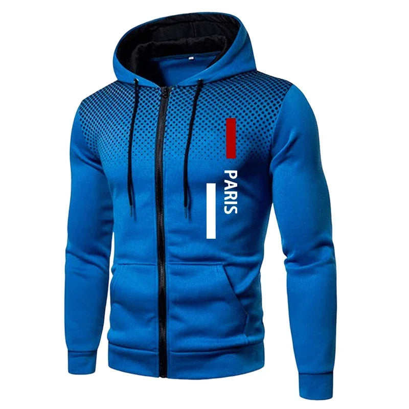 Men's Sportswear Hooded Sweatshirt and Sweatpants Urban Casual Sporty Zipper Hoodie Jogging Suit Fall/winter Training Outfits