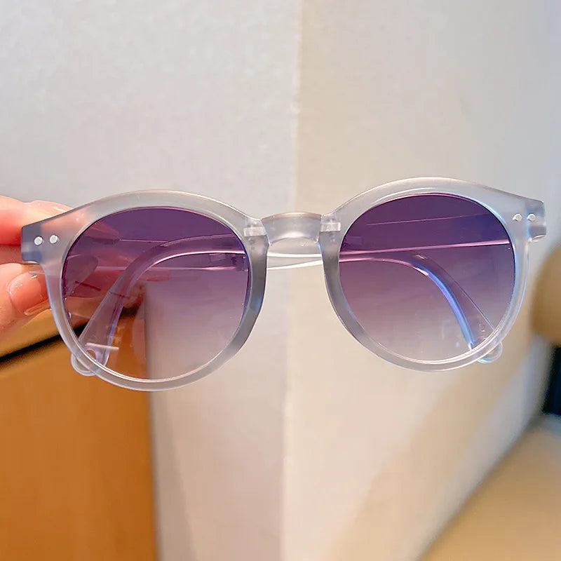Children'S Colored Sunglasses  Foldable Round Frame Sun Glasses Boys Girls Uv400 Ultraviolet Eyepiece For Ages 2-8 Years Kids
