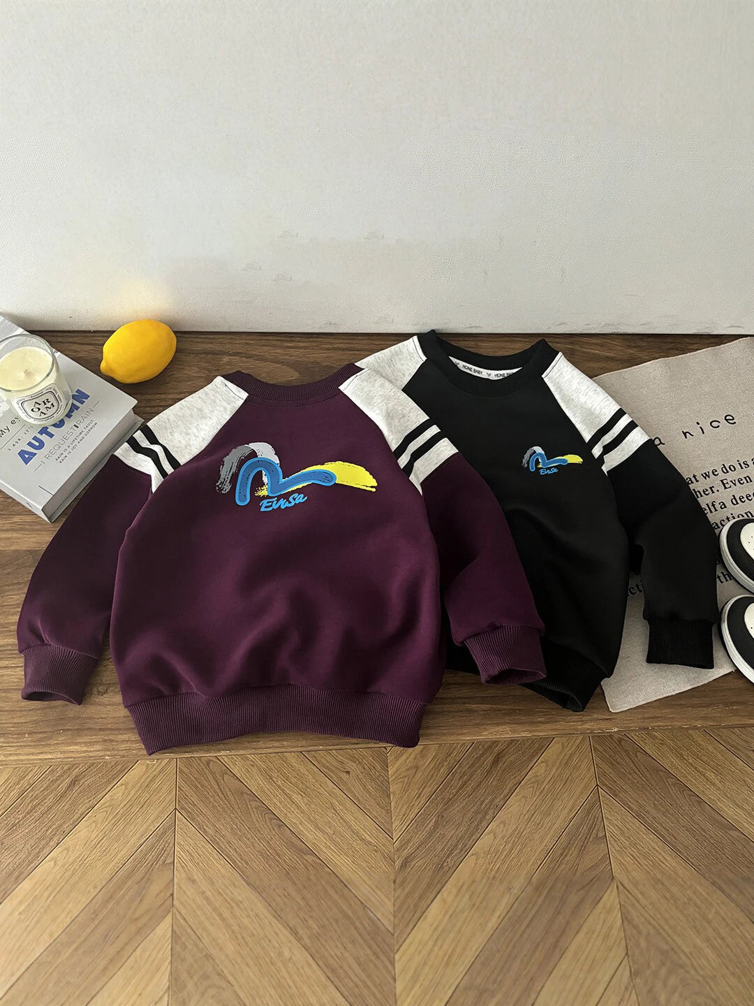 Kids Sweatshirt 2026 Autumn New Arrival For Boys and Girls Color Block Korean Style Sport Outwear Children's Casual Shirts