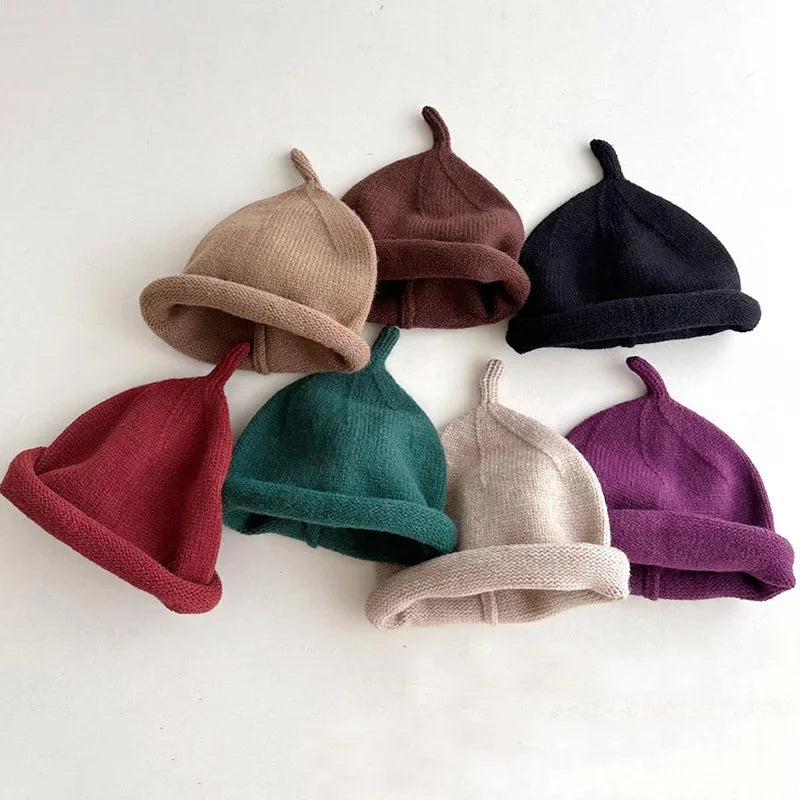 Kids Winter Hats for Newborn Boys Crochet Bonnet Toddler Girl Cap Children Baby Photography Props Boy Accessories Warm Stuffs