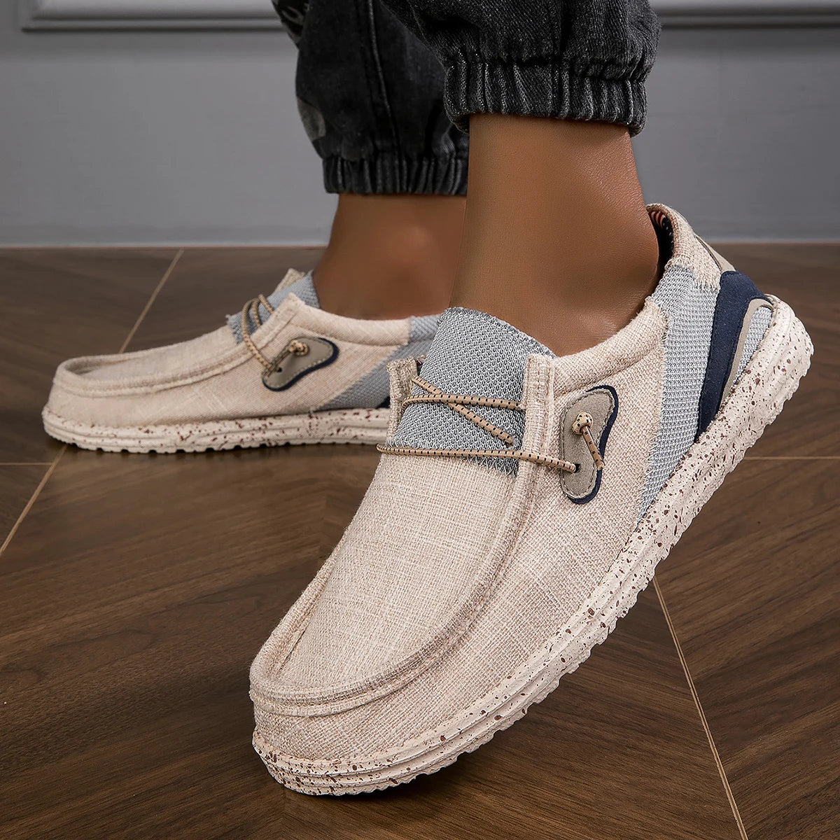 Men's Loafers Lightweight Comfortable Wide-Size Casual Sport Shoes for All Seasons Daily Wear Flat-Soled Men's Footwear