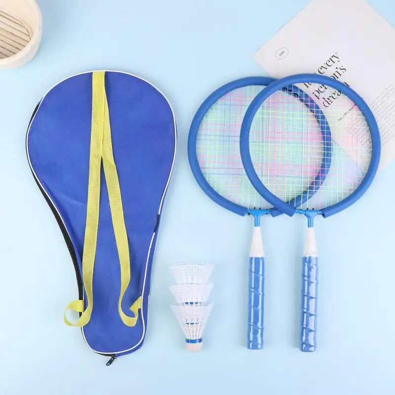 Toy Double Racquet Set Comes With Carrying Backpack Kids Sports Equipment Children Lightweight Badminton Rackets Family Game
