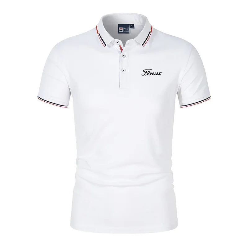Summer High-Quality Men's Printed Polo Shirt, New High-End Business Casual Quick Drying And Breathable Polo Collar Polo Shirt